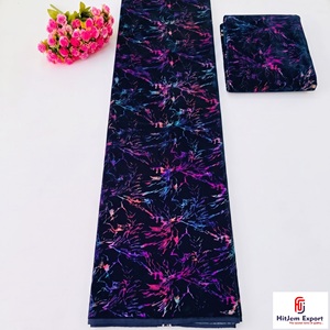 Soft Multicolor Foil Printed Velvet Fabric Premium Kaftan Dress Fashion Apparel Home Textile OEM ODM Custom Manufacturing - Product Image 3