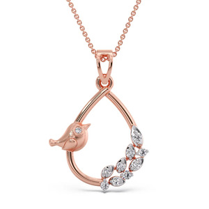 Collar con Colgante de Cadena de Diamantes en Forma de Lágrima Asimétrica - Product Image 1