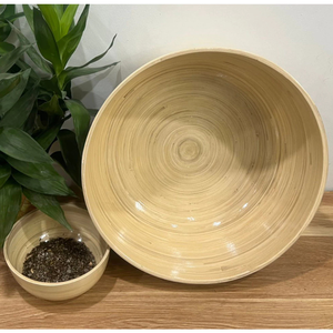 Bol pour animaux de compagnie en bambou biodégradable, plat d'alimentation écologique naturel pour chiens et chats, fournisseur OEM du Vietnam - Product Image 2