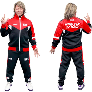 Survêtement pour homme Soul rouge et noir, manches longues, fermeture éclair, style sportif, respirant, polyester, vêtements d'automne avec impression de logo - Product Image 1