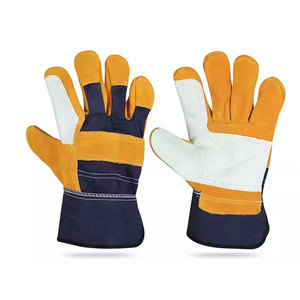 High Quality Cowhide Split Leather Anti-Slip Elastic Cuff Safety Driving Gloves Soft Comfortable Hand Protection for Drivers - Product Image 3