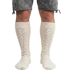 Traditional Trachten <b>Socks</b> Men Oktoberfest Bavarian 100% Cotton Breathable Summer Kniebundsocken for Lederhosen - Product Image 6