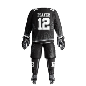 Uniforme de hockey sur glace personnalisé de haute qualité, ensemble complet, sublimation, pour équipe, séchage rapide, uniforme de hockey sur glace pas cher, service OEM ODM - Product Image 2