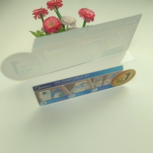 Support de présentation personnalisé en PVC transparent, porte-cartes en plastique transparent, présentoir de prix publicitaire pour comptoir, pour magasin de détail - Product Image 3