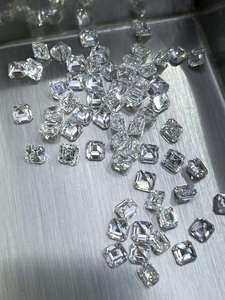 เพชรทรงเหลี่ยมแบบ Asscher Cut สังเคราะห์จากห้องปฏิบัติการ รูปทรงสี่เหลี่ยมจัตุรัส ได้รับการรับรองจาก IGI สี E สำหรับทำเครื่องประดับ RAHA EXPORT RJ619 - Product Image 4