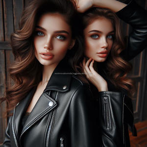 แจ็คเก็ตหนัง SupremeCraft คุณภาพระดับพรีเมียมผู้ชาย/ผู้หญิงหนังวัวเต็มรูปแบบปิดซิปมีสีดํา สีน้ําตาล และสีแทน - Product Image 2