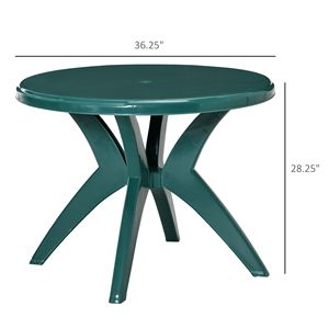 Tavolo Bistrot Pieghevole Moderno in Alluminio per Esterni con Foro per Ombrellone per Pranzo in Giardino - Product Image 3