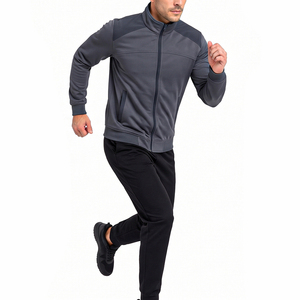 Blouson bomber gris zippé pour homme, col montant, coupe décontractée, coupe-vent, vêtement d'extérieur, veste de sport pour homme, idéal pour l'hiver - Product Image 5