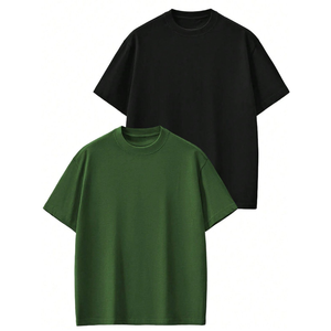 T-shirts pour hommes grandes tailles en coton biologique doux tricoté, coupe décontractée, pour l'été, avec logo frontal, fabricant de marque privée - Product Image 5