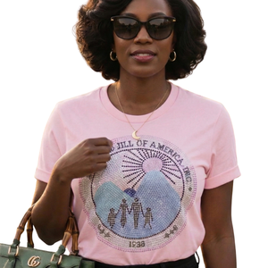 T-shirt graphique pour femme avec strass, manches courtes, col rond, vêtement décontracté et tendance pour tous les jours - Product Image 4