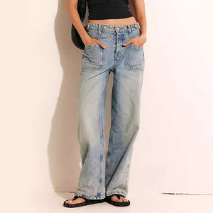 Jean baggy personnalisé pour femme – Tendance et décontracté – Coupe ample et stylée - Product Image 1