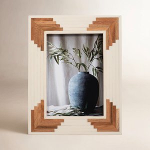 Marco de Fotos Personalizado Hecho a Mano con Incrustaciones de Madera y Hueso, Elegante Portafotos Artesanal para Regalos de Aniversario y Cumpleaños - Product Image 2