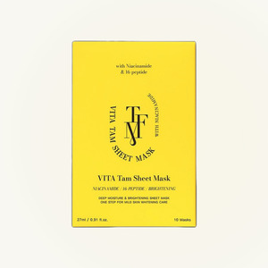 แผ่นมาส์กหน้าเกาหลี Tapomi Vita Tam Sheet Mask 10 แผ่น สีชมพู ผลิตในเกาหลี - Product Image 3