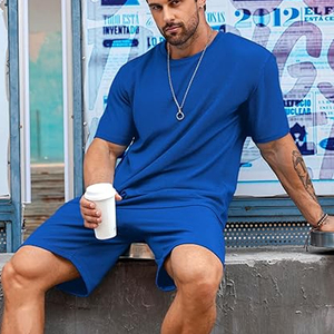 Mens <b>Matching</b> Outfit Manufacturer Cotton Cargo Shorts T Shirt Summer 2 Piece OEM ODM Bulk - Product Image 3
