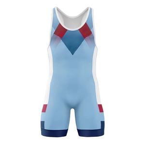 Maillots de lutte pour hommes imprimés sur mesure par sublimation - coupe-vent, séchage rapide, légers, col rond, service OEM - Product Image 6