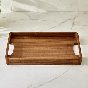 Luxury acacia wood serving <b>tray</b> 36x23cm oem odm low moq factory price wholesale bulk supply with handles - Product Image 2