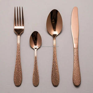 Ensemble de couverts en or rose, fourchette, couteau et cuillère en acier inoxydable, 4 pièces, ensembles de couverts de haute qualité pour la décoration de table de fête - Product Image 5