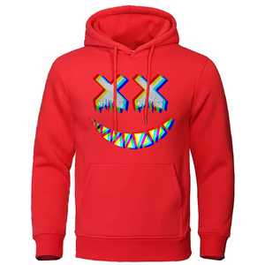 Sweat-shirt de haute qualité à imprimé géométrique, motif arc-en-ciel, coupe décontractée, vêtement d'automne, 100% coton - Product Image 5