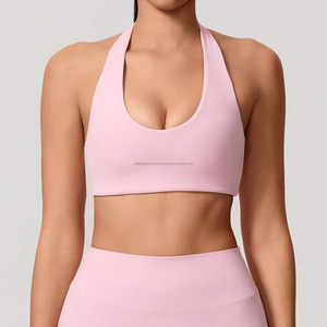 Ensemble de yoga FONILBEST pour femmes, soutien-gorge de sport gris uni à dos croisé, leggings taille haute respirants, vêtements de sport - Product Image 4
