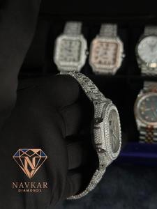 Reloj de Moissanita con Diamantes, Relojes de Lujo Totalmente Automáticos, Reloj de Moissanita con Diamantes VVV - Product Image 4