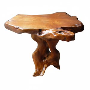 Table basse sculpturale artisanale en racine de teck, biologique, exclusive, moderne, durable, en bois massif naturel, pour salon - Product Image 4