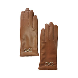 Brown Leather Wrist Length <b>Gloves</b> Thermal Unlined Plain Style Daily Use Winter Casual - Product Image 3