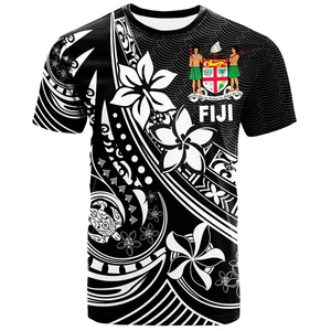 T-shirt homme bleu île à motif géométrique, manches courtes, col rond, coupe classique, décontracté, respirant, en polyester, logo imprimé sur le devant 2026 - Product Image 3