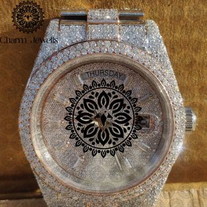 Reloj Charm_Jewells de Lujo en Acero Inoxidable, Caja de 40 mm, Movimiento Mecánico Analógico, Correa con Incrustaciones de Diamantes, 10 Bar - Product Image 3