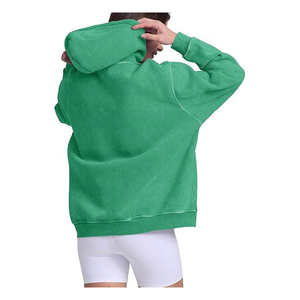 Sudadera con Capucha Vintage de Invierno Unisex de Felpa Francesa Oversize de Poliéster y Algodón Lavado al Ácido con Bolsillo y Detalle de Piedra, de Peso Pesado - Product Image 5