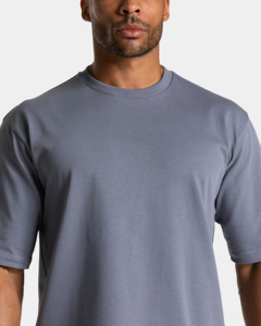 Camiseta de algodón para hombre al por mayor, 180 gramos, personalizada OEM, lisa, de punto, sin estampado, para verano, tallas grandes, con logo, antiarrugas, manga corta - Product Image 4