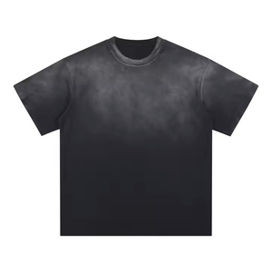 Camiseta Oversize Vintage de Algodón y Poliéster 220 GSM para Hombre, Estilo Desgastado, Personalizada al por Mayor, OEM - Product Image 1