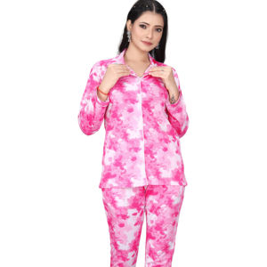 Conjunto de Dos Piezas para Mujer con Estampado Floral Rosa de Moda, Conjunto de Yoga y Descanso Transpirable de Primera Calidad, Cuello Redondo, Ropa Urbana para Mujer - Product Image 1