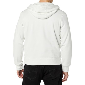 Sudadera con Capucha Blanca para Hombre, Cierre de Cremallera, Corte Regular, Estilo Casual para Otoño, 100% Algodón, Felpa Francesa, Color Sólido - Product Image 3
