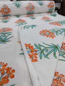New Collection Arrival Classic Handmade Cotton Dohar Double Bed Reversible <b>Quilted</b> Festival Floral Printed Hand Block Design - Product Image 3