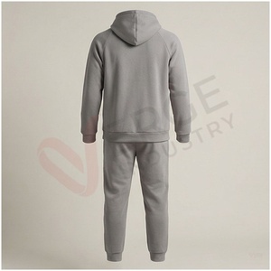 Conjunto Deportivo Gris para Hombre, Manga Larga, con Capucha, Color Sólido, Transpirable, Corte Regular, para Otoño - Product Image 2