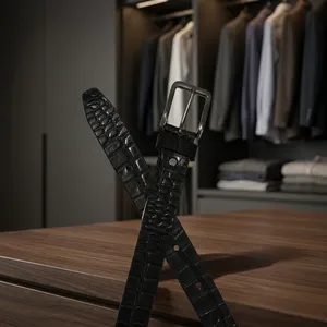 Fabricante de Cinturones de Cuero Croco Premium, Venta al Por Mayor, Personalización OEM, Marca Privada, Proveedor de Cinturones de Cuero para Hombre de Divine International - Product Image 6