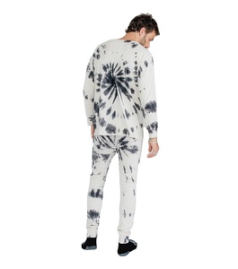 Ensemble tricoté 2 pièces tie-dye pour femme, manches longues, col rond, coupe ample, pantalon long, respirant, décontracté, toutes saisons - Product Image 4