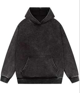 Sudadera con Capucha para Hombre, Estilo Único, Vintage, Lavada, Informal, para Uso Diario, con Bolsillos Delanteros Tipo Canguro, Cómoda, Suave y Transpirable - Product Image 1