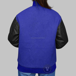 OEM personalizado de los hombres de satén chaqueta parche bordado Diseño de la calle Letterman chaqueta de béisbol - Product Image 4