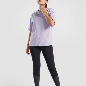 Camisetas de manga corta de alta calidad, diseño simple, color sólido, corte ajustado para chicas, nuevas llegadas, precio económico, camisetas lisas para mujer - Product Image 4