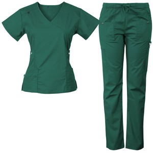 T-shirt de réadaptation en coton à fermeture éclair pour patient, idéal après l'hôpital, avec boutons-pression latéraux pour blouses médicales - Product Image 2
