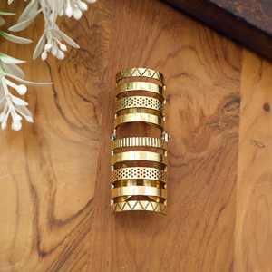 Vintage Golden Multi Band <b>Statement</b> <b>Ring</b> Adjustable Bohemian Tribal Wide <b>Ring</b> for Women, Fashion Jewelry Wholesale - Product Image 4