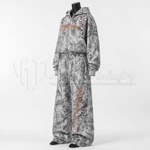 Conjunto de chándal de 2 piezas para mujer, sudadera con capucha estampada con cremallera, pantalones deportivos de pierna ancha, conjunto a juego estilo streetwear, venta al por mayor - Product Image 3