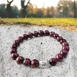 High Quality Garnet <b>Beads</b> Buddha <b>Bracelet</b> Romantic Gift Fashion Charm Jewelry for <b>Men</b> Women Energy Meditation - Product Image 6