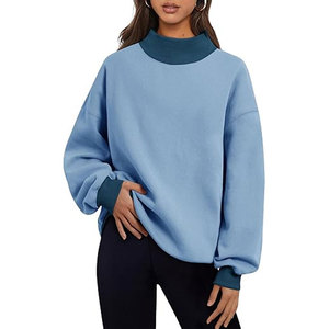 Women's Oversized Lined Cotton/Bamboo Fiber Breathable Waterproof Sweatshirts Fleece Pullover Tops Long Sleeve Loose Fashion - Product Image 1