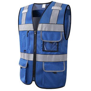 Gilet de sécurité réfléchissant, antistatique, ignifuge, 100% coton, séchage rapide, léger, S-5XL, haute visibilité, veste de travail pour la construction - Product Image 2