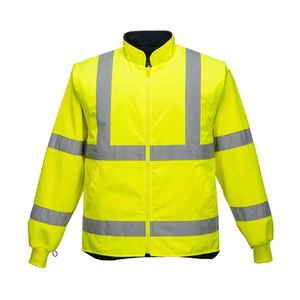 Uniforme de Seguridad Vial Reflectante Fluorescente de Alta Visibilidad Personalizado, Impermeable, de Poliéster, para Trabajo Nocturno, Profesional - Product Image 5