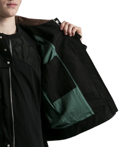 Veste de travail en toile denim pour homme avec logo personnalisé brodé sur le devant, résistante, pour électricien. - Product Image 5