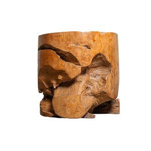 ARTERRA Juego de Mesa de Raíz de Teca Rústica Artesanal de Lujo con Taburetes de Madera Natural, Muebles Hechos a Mano para Sala de Estar - Product Image 2