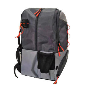 Mochila TITAN TREAD WEAR gris con detalles rojos y compartimento superior de malla - Product Image 2